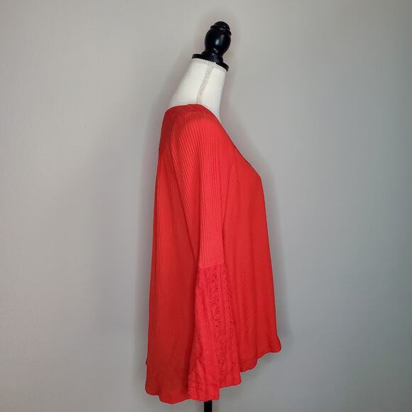 Free People Parisian Nights Red Top Small - Picture 2 of 8